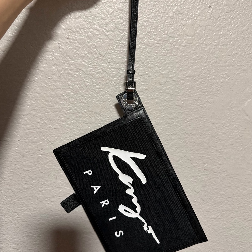 Kenzo Black and White Wristlet